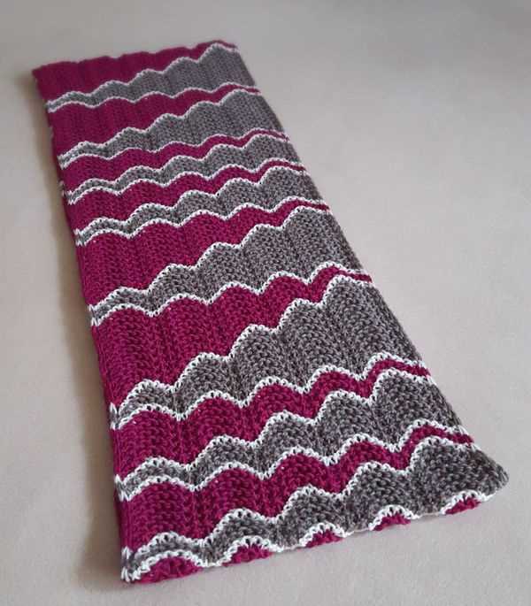 Wave scarf knitting pattern