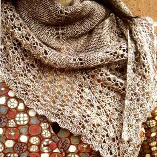 Wave shawl knit pattern