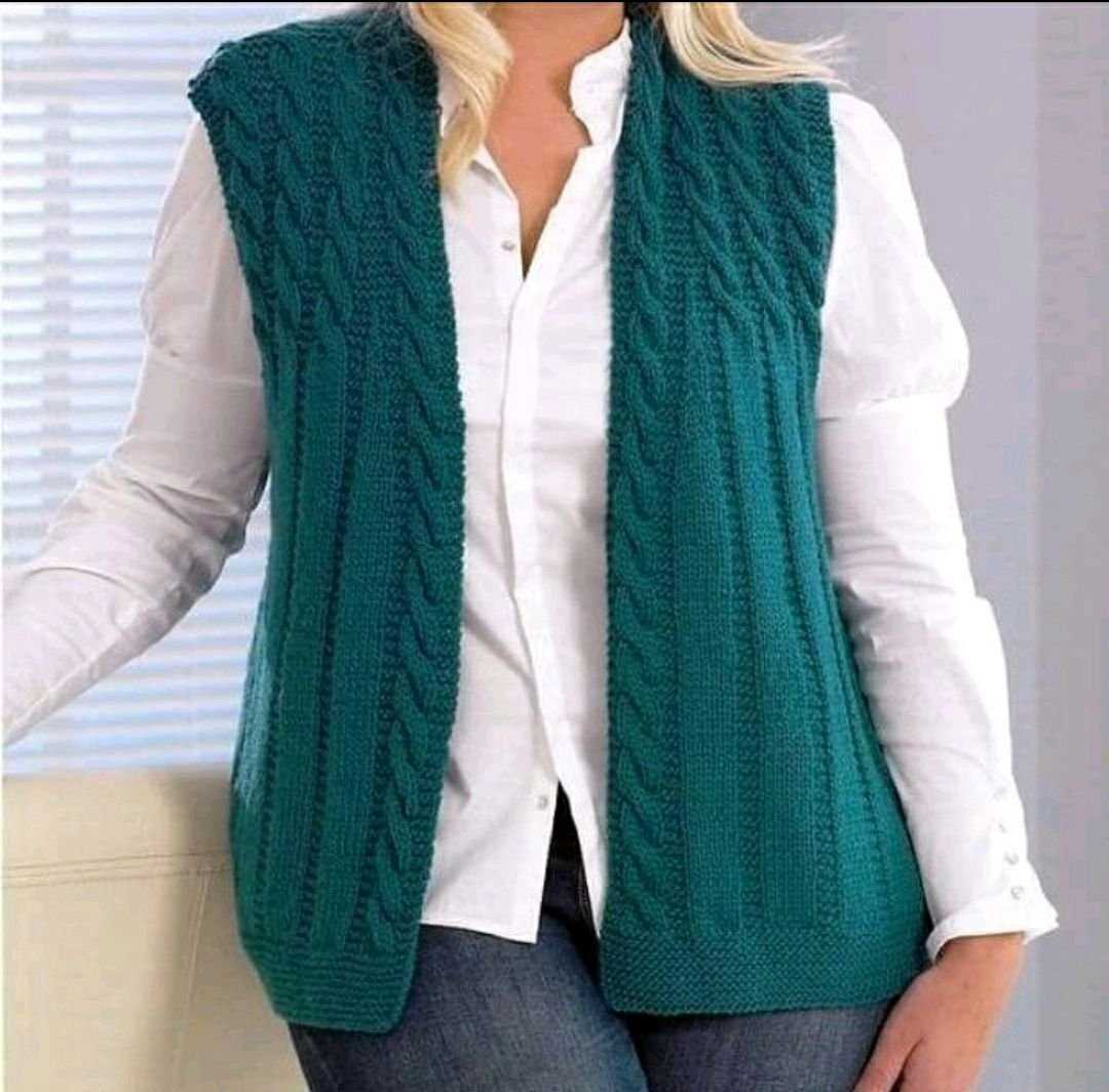 Knitted women's vest pattern free