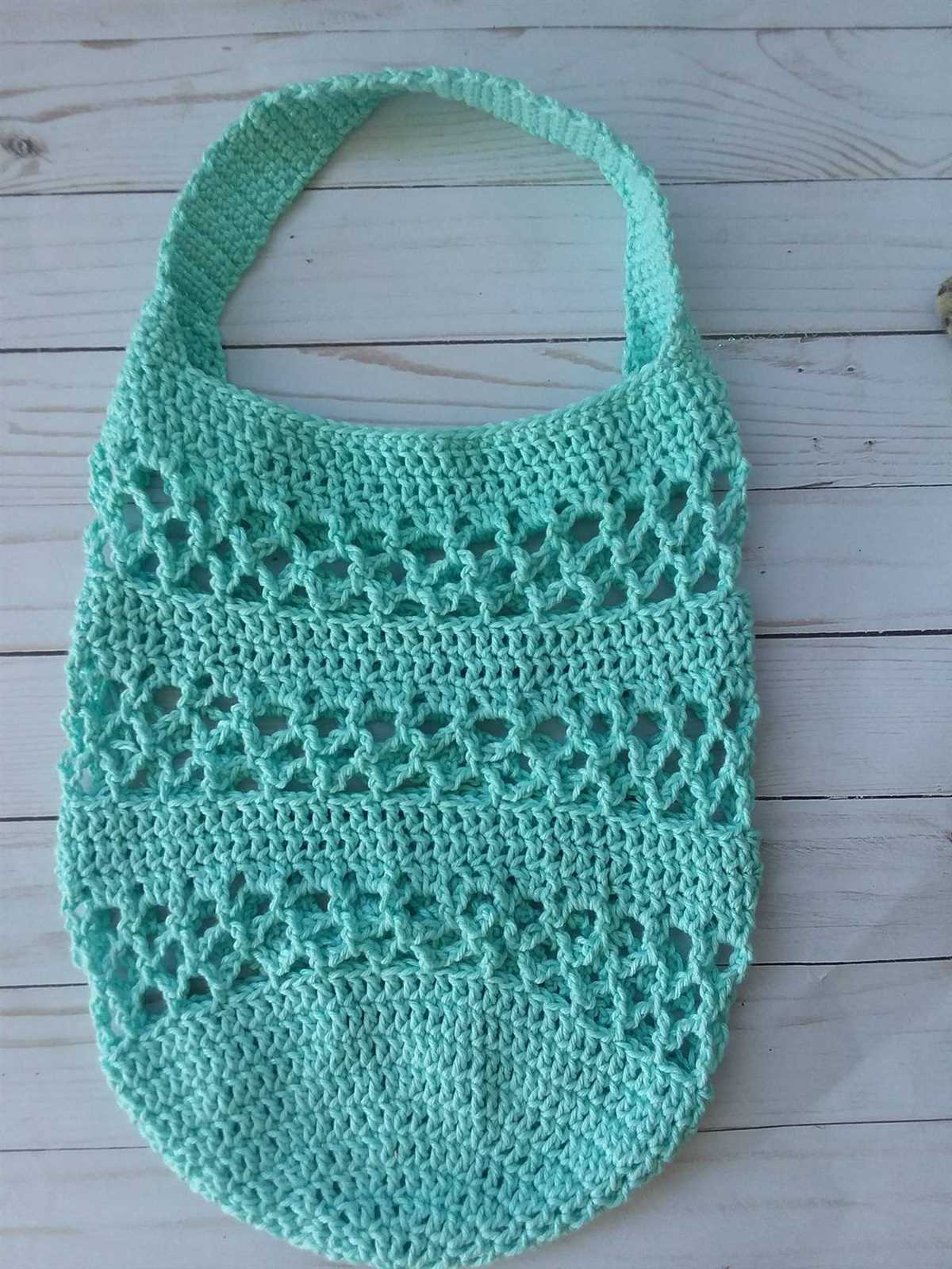 Knitted farmers market bag pattern