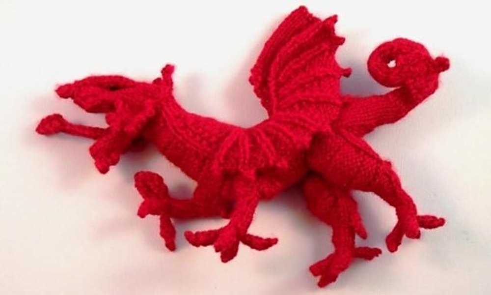 Welsh dragon knitting pattern