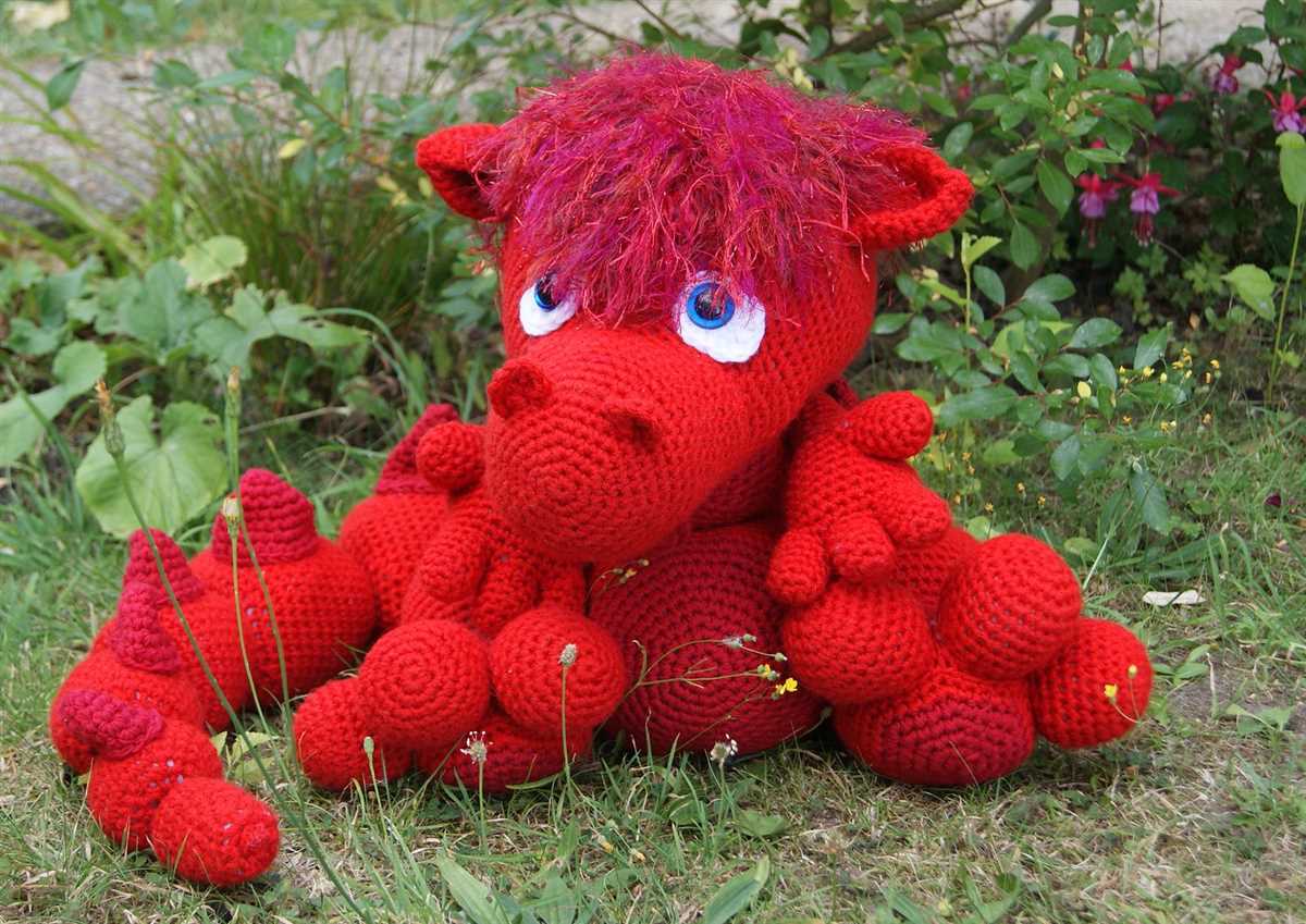 Welsh dragon knitting pattern