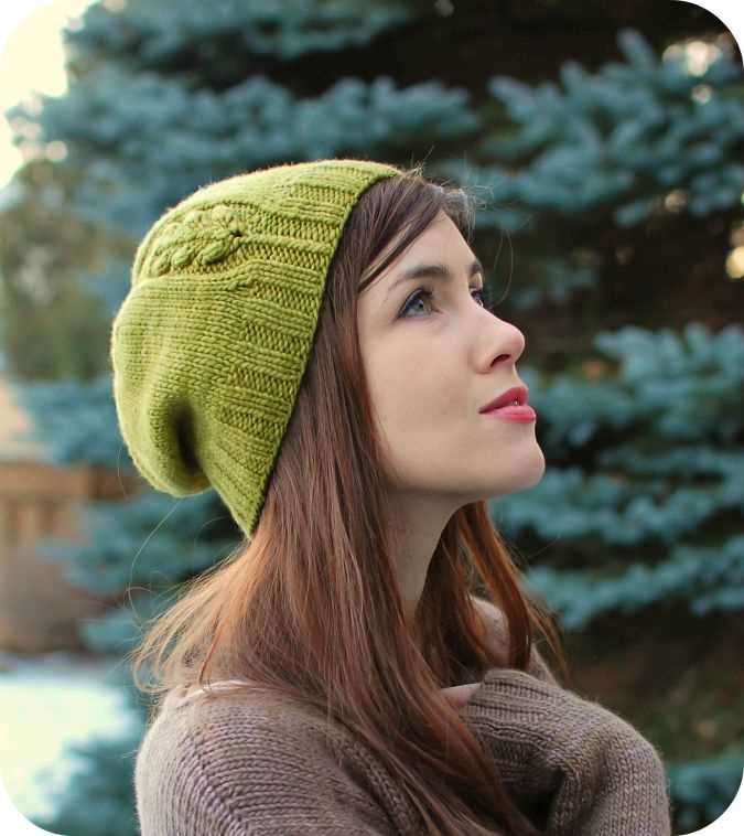 Double layer hat knitting pattern