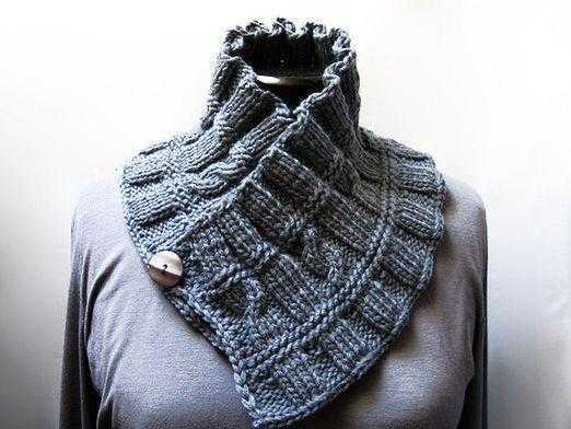 Collar scarf knitting pattern