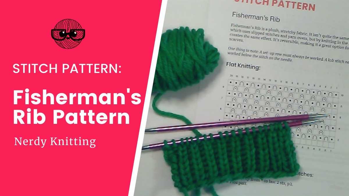 Free fisherman's rib knitting patterns