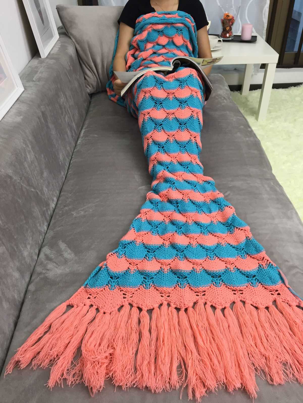 Knitted mermaid blanket pattern