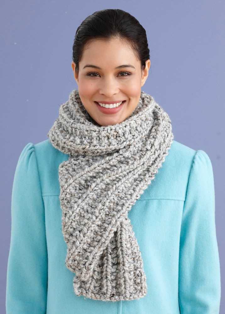 Wool-ease thick and quick knit scarf pattern