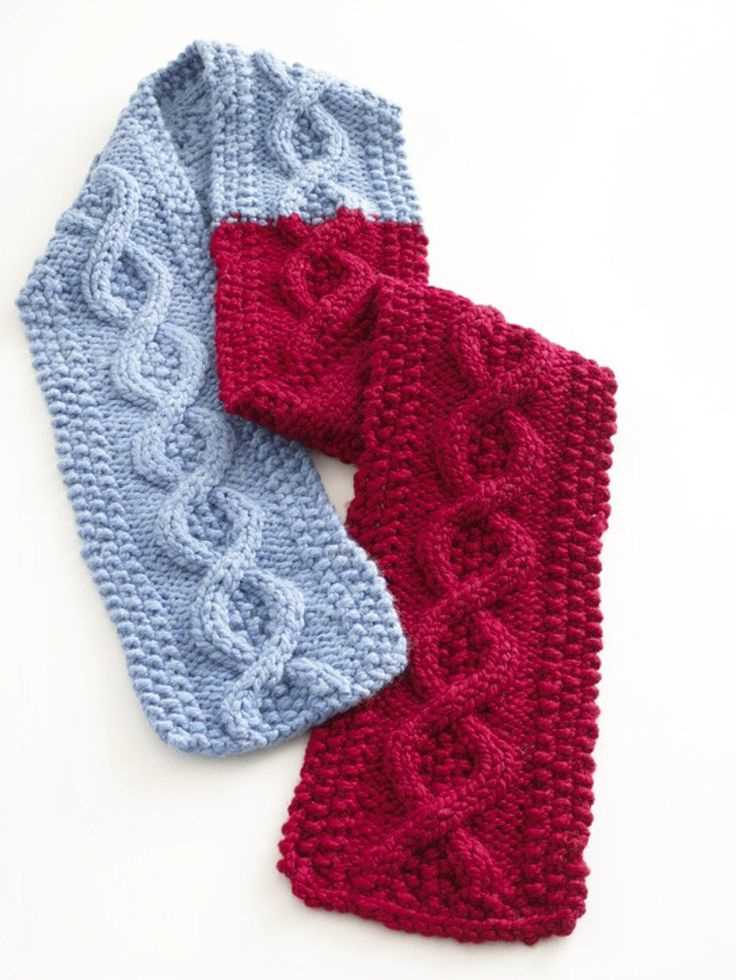 Wool ease thick and quick knit scarf pattern