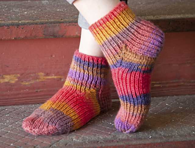 Men's thick socks knitting pattern