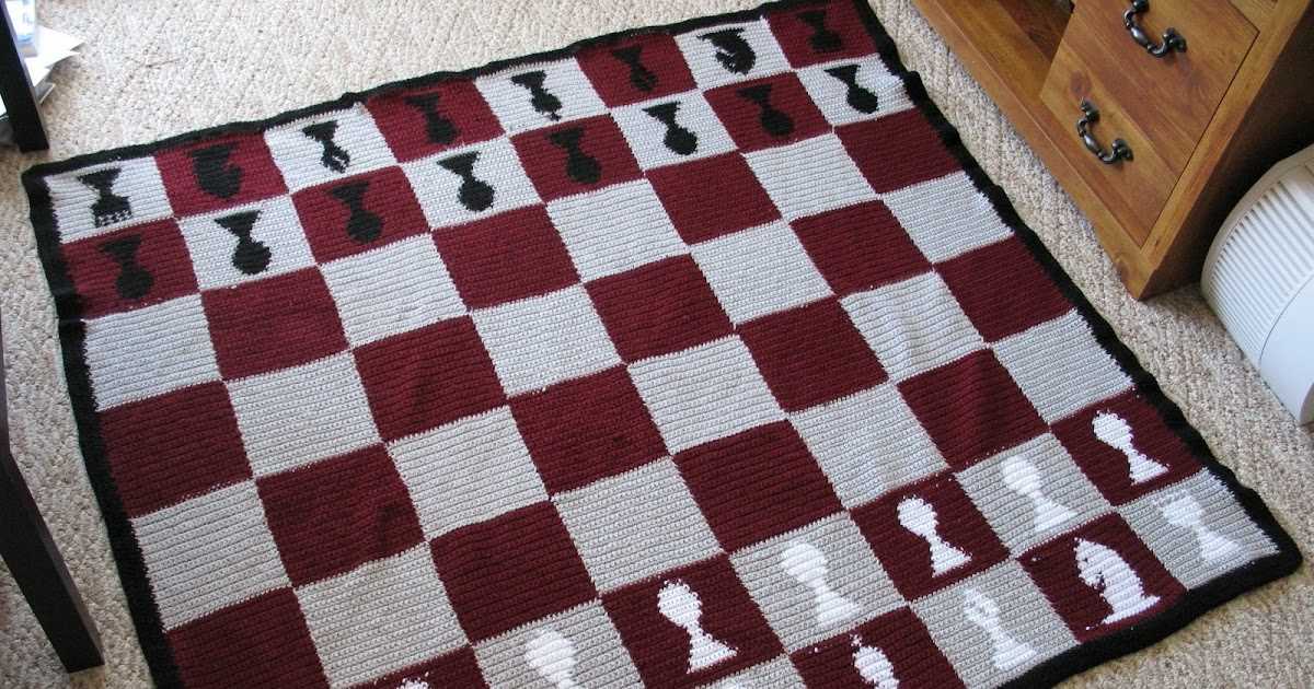 Magic squares knitted blanket pattern