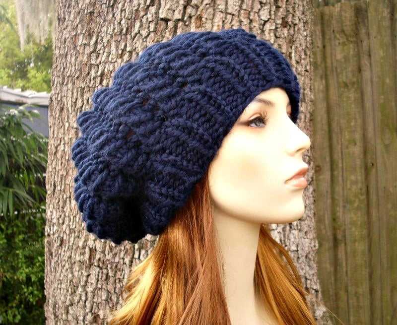 Easy knitted beret pattern