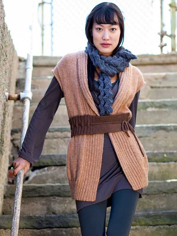 Shawl collar vest knitting pattern