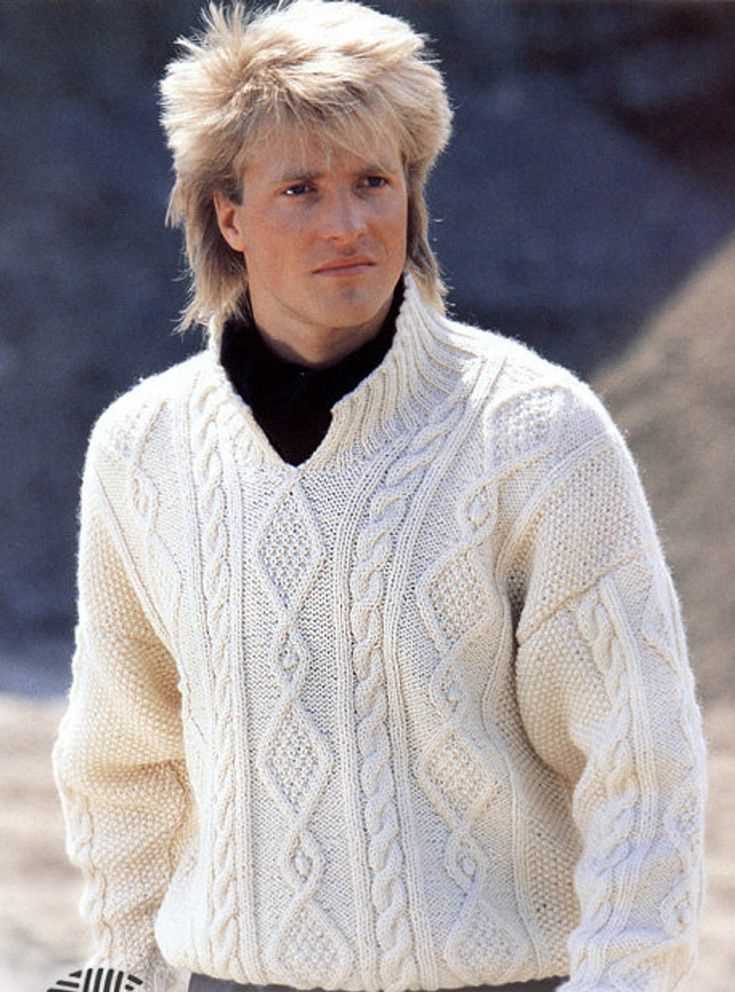 Free knitting pattern mens aran sweater