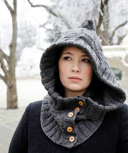 Snood with hood knitting pattern