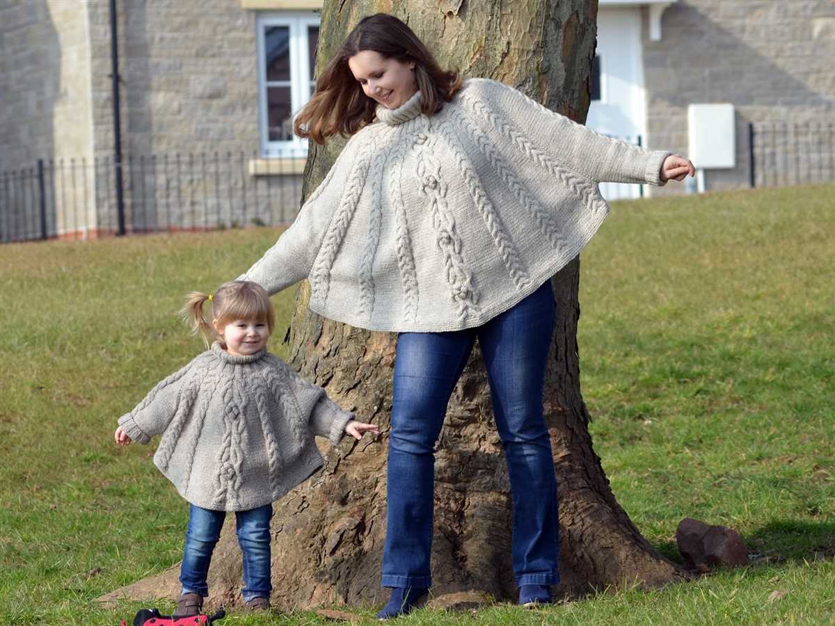 One piece poncho knitting pattern