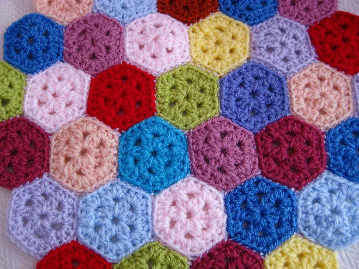 Knitted hexagon pattern