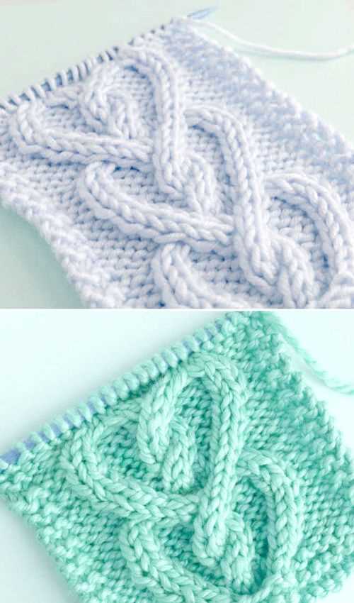 Knit heart cable pattern