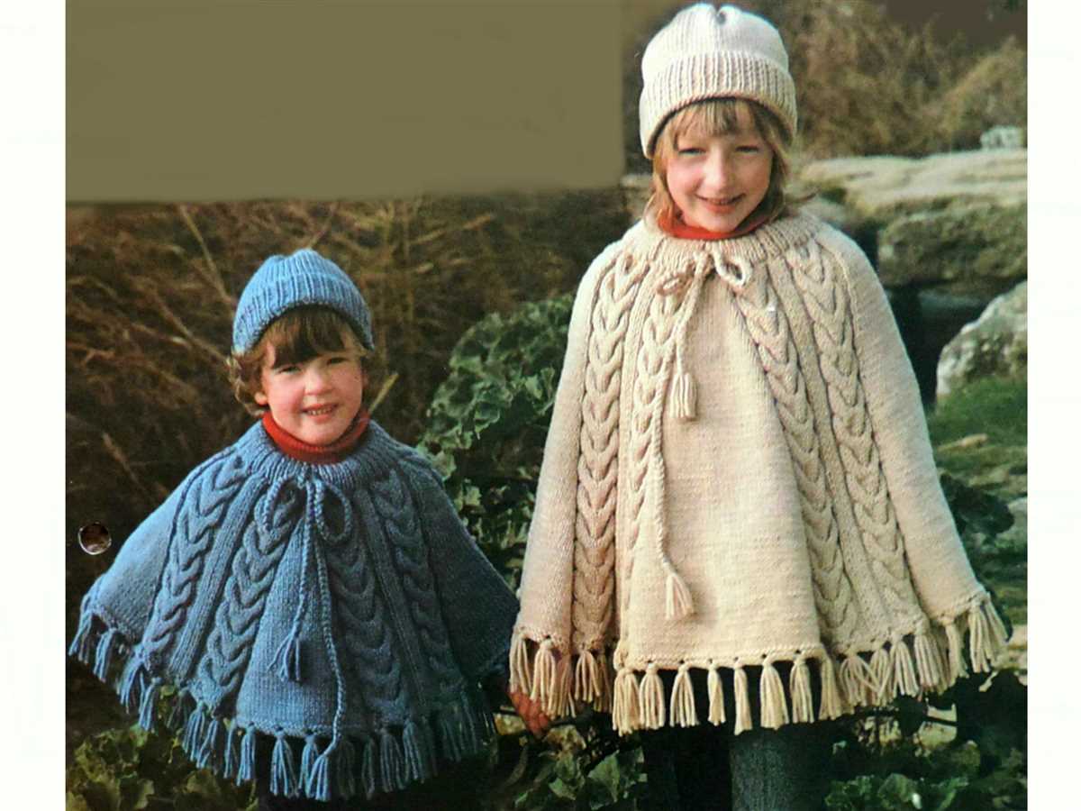 Childs knitted poncho pattern