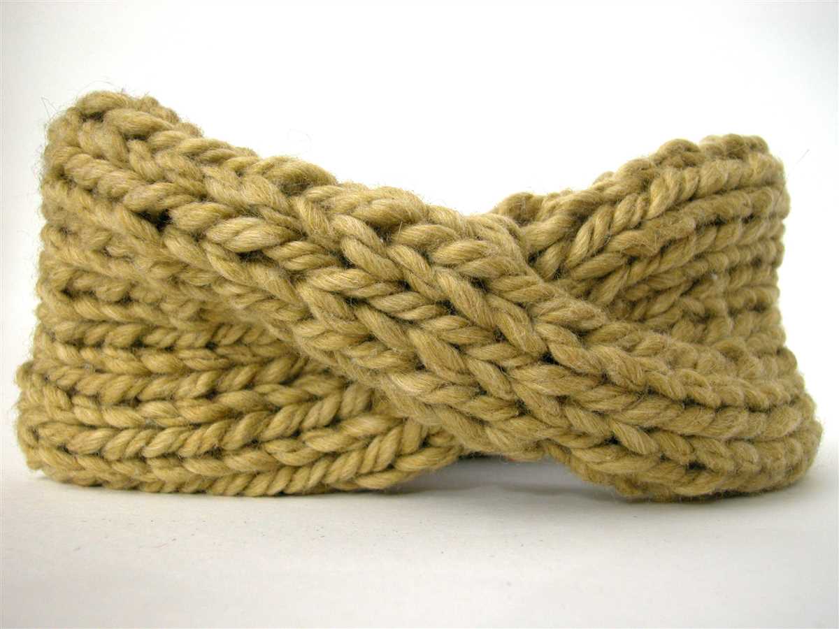 Bulky yarn knit headband pattern