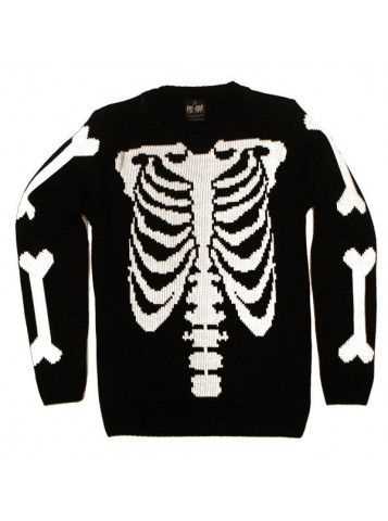 Skeleton knit sweater pattern