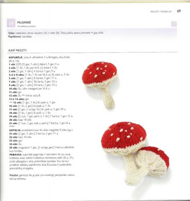 Knit mushroom hat pattern