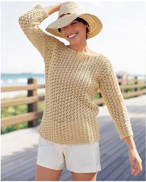 Knitted boat neck sweater pattern