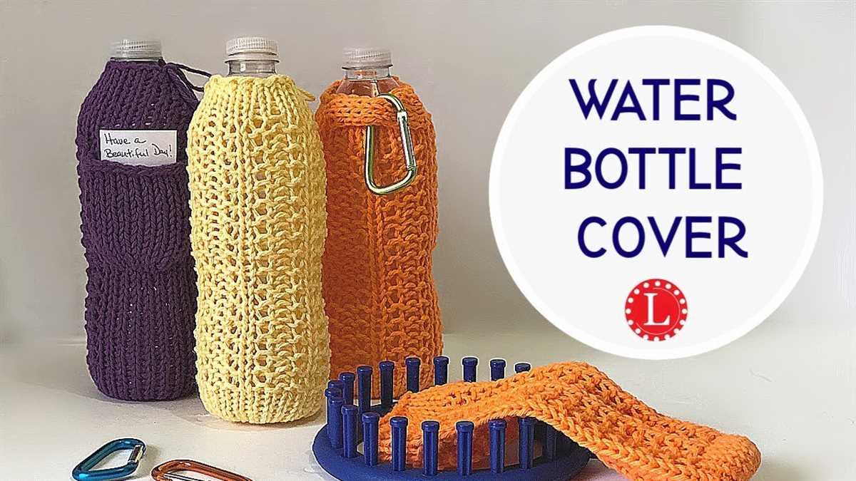 Knitted water bottle cover pattern