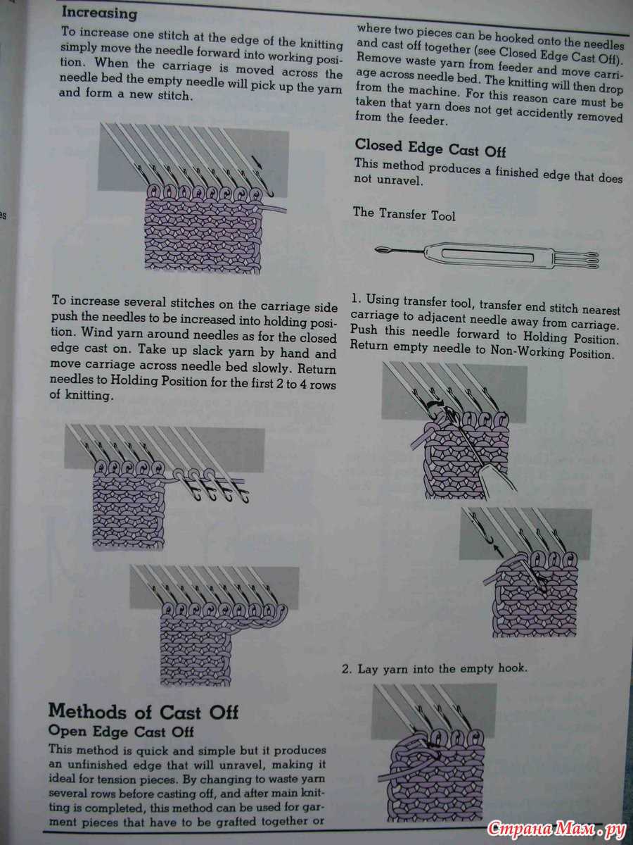 Convert hand knitting pattern to machine knitting