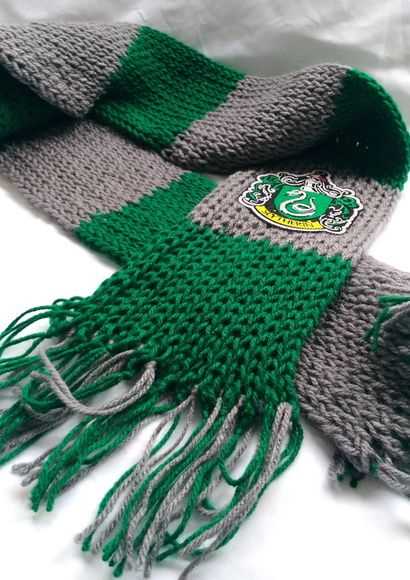 Harry potter slytherin scarf knitting pattern