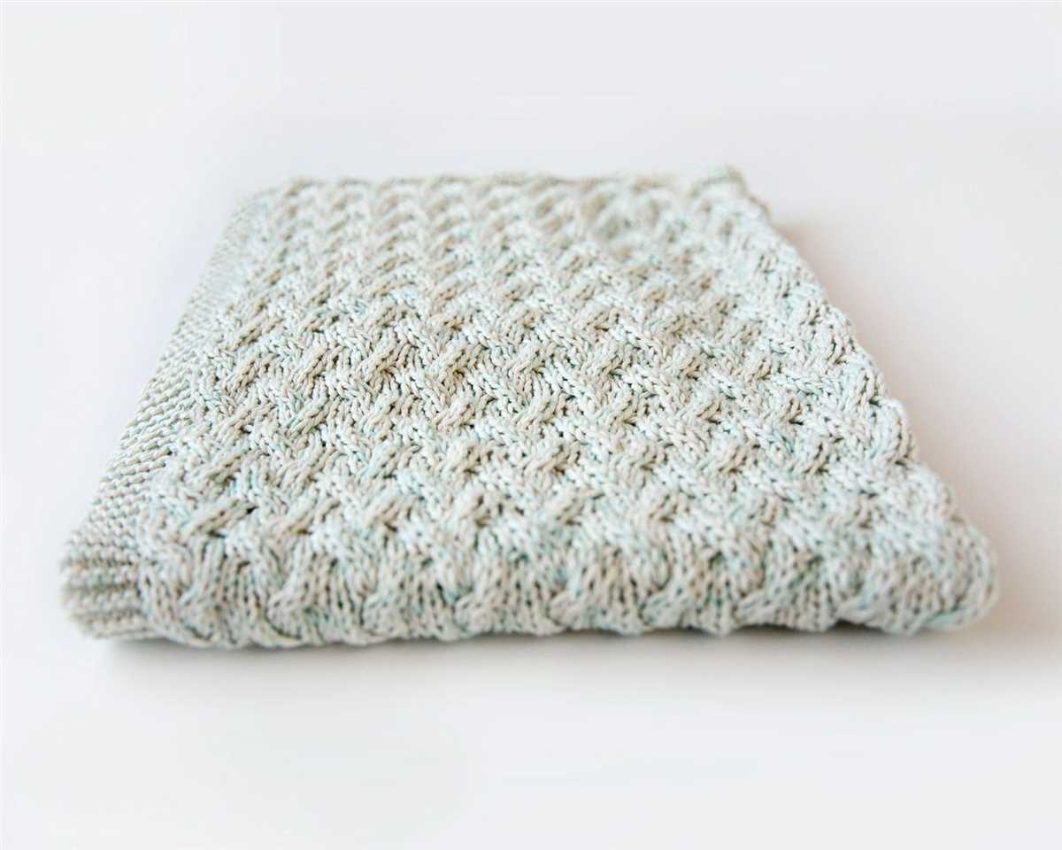 Knitted weighted blanket pattern