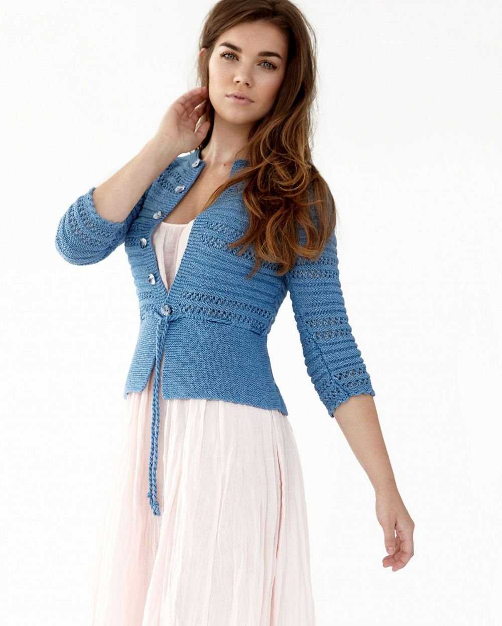 Ladies short sleeve cardigan knitting pattern