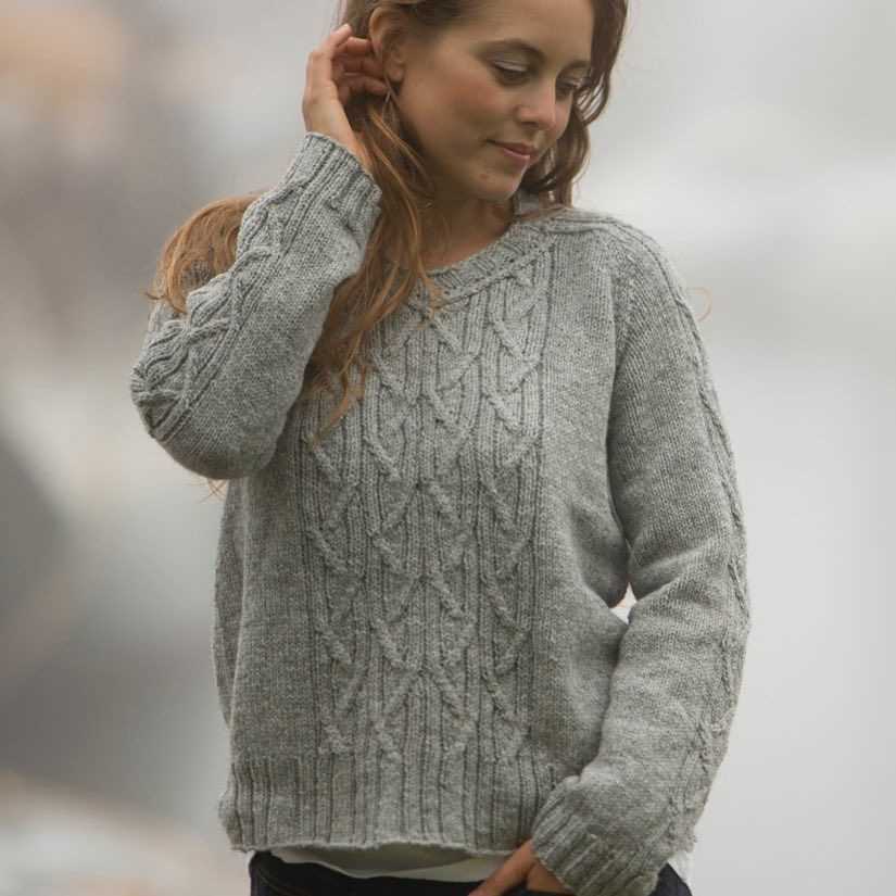 V neck jumper knitting pattern