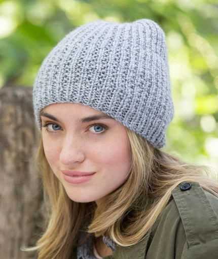 Free easy knit beanie hat pattern