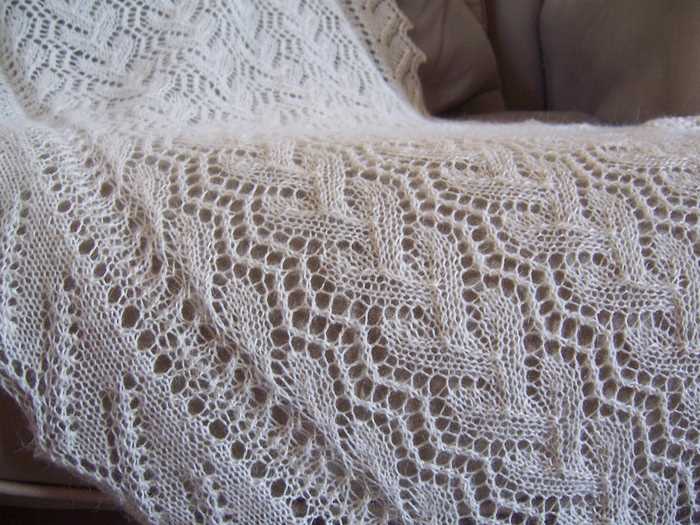 Lace blanket knitting pattern