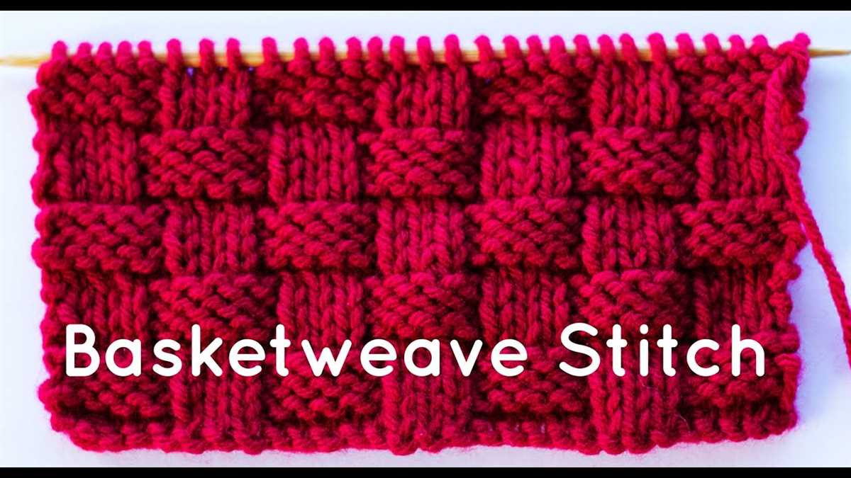 How to knit basket weave pattern