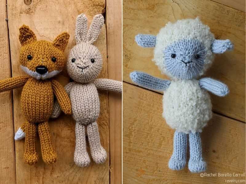 Knitted animal patterns