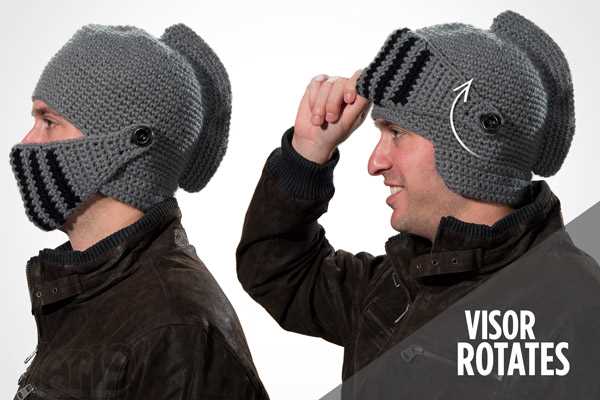 Knight helmet knitting pattern