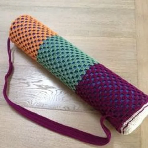 Knitted yoga mat bag pattern