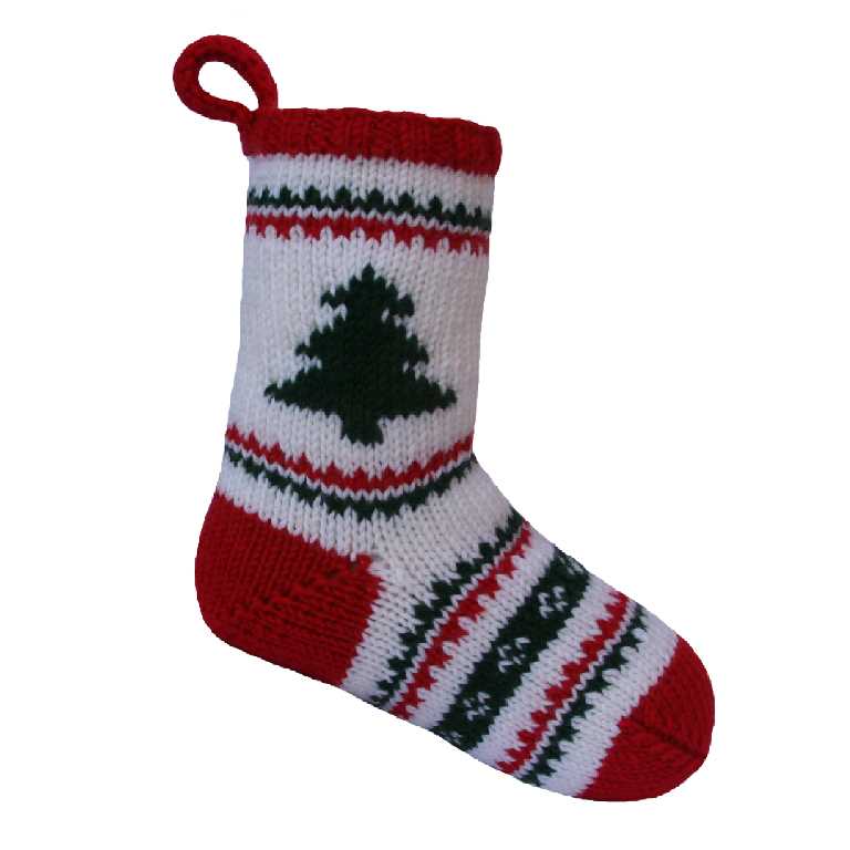 Flat knit christmas stocking pattern