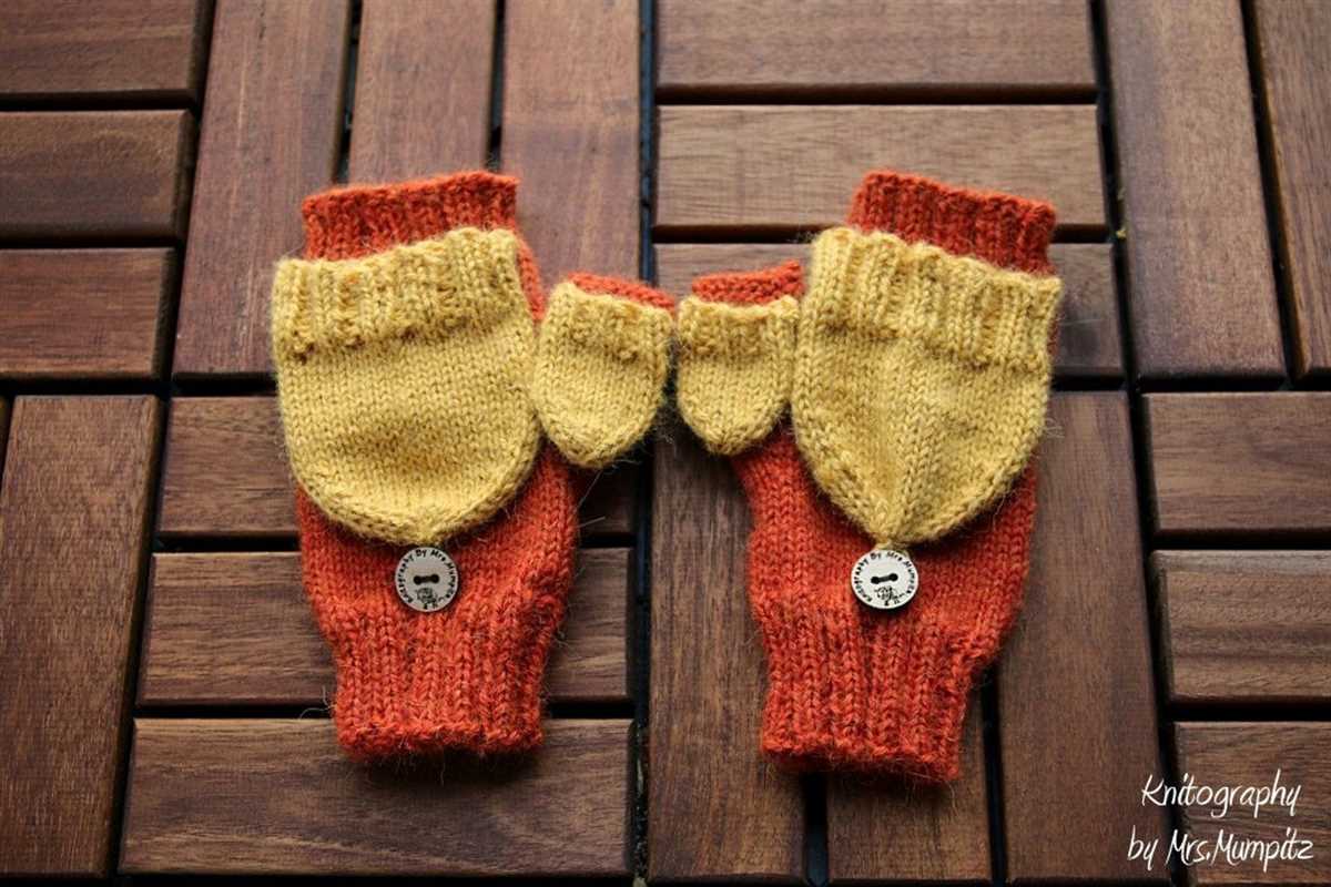 Fingerless gloves with mitten flap knitting pattern free