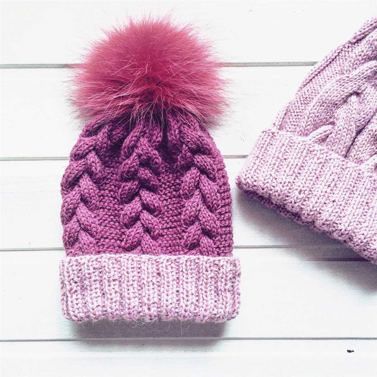 Color block knit hat pattern