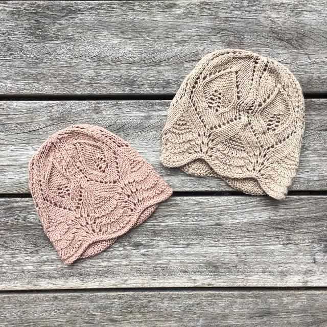 Lace knit hat pattern