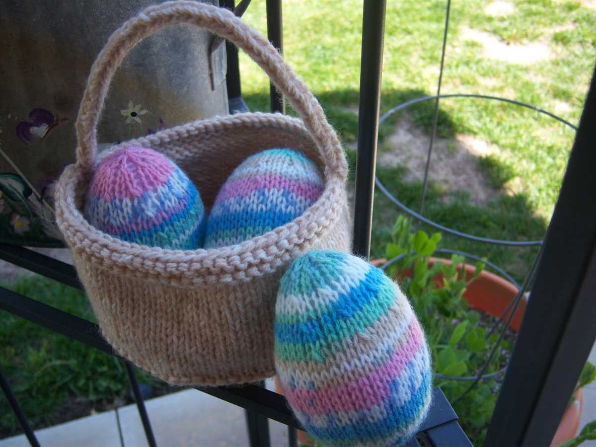 Easter basket knitting pattern