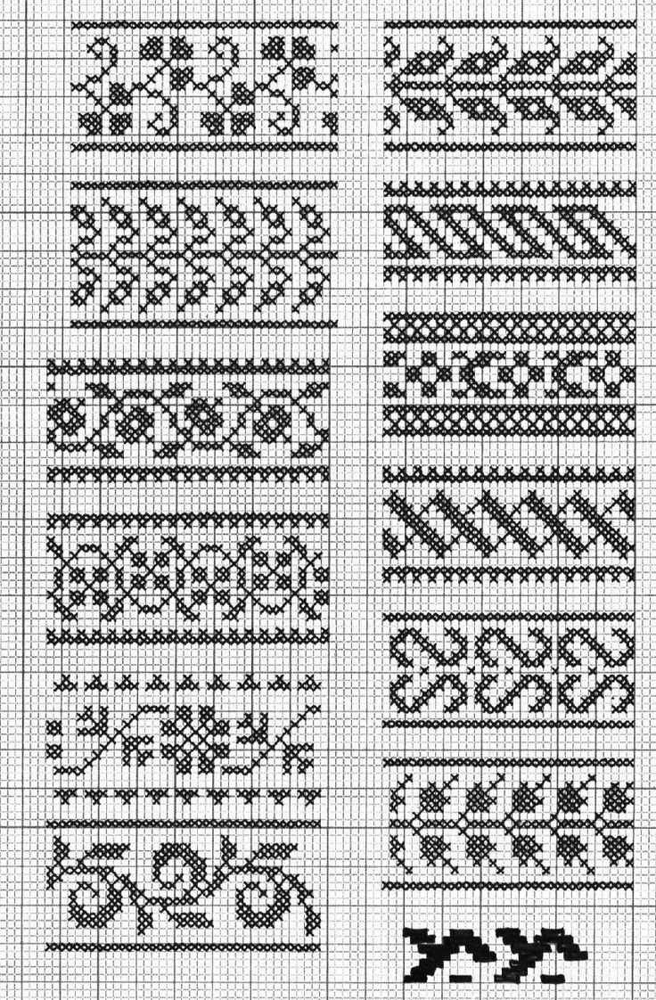 Cross stitch pattern knitting