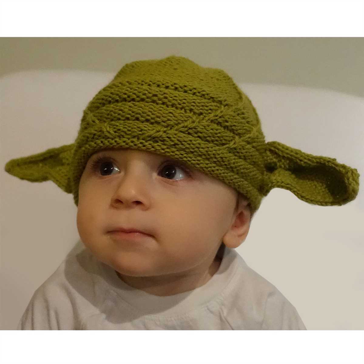 Yoda hat knitting pattern