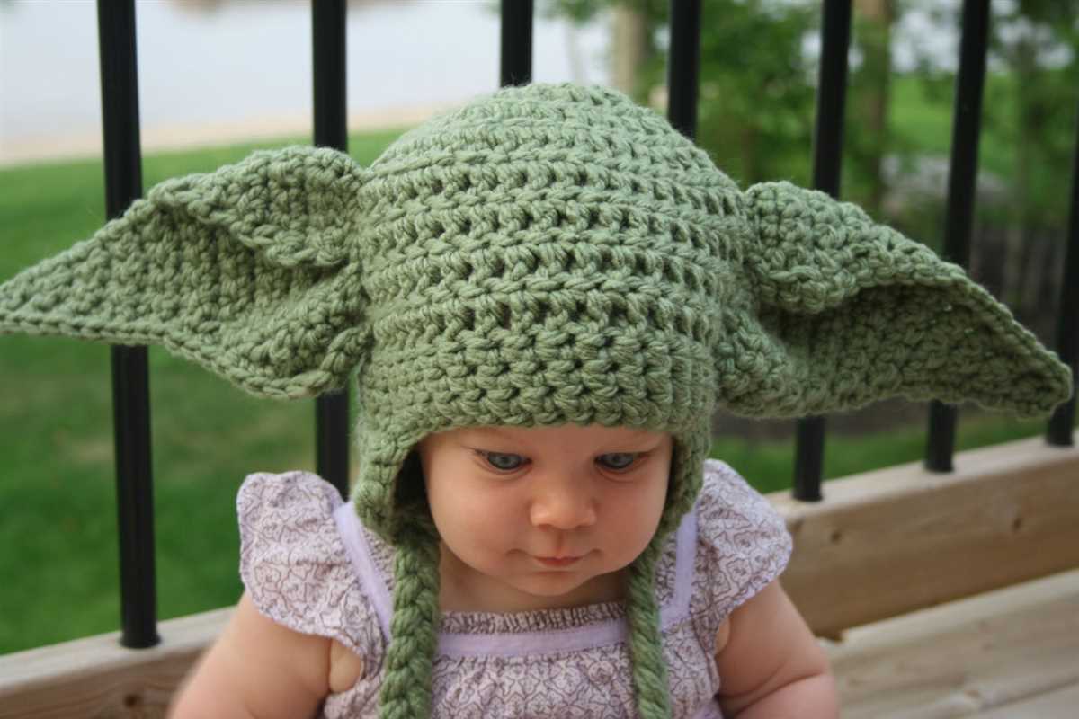 Yoda hat knitting pattern