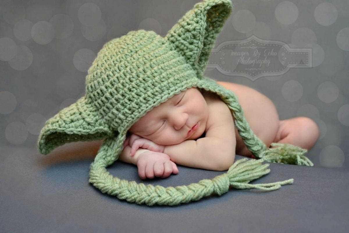 Yoda hat knitting pattern