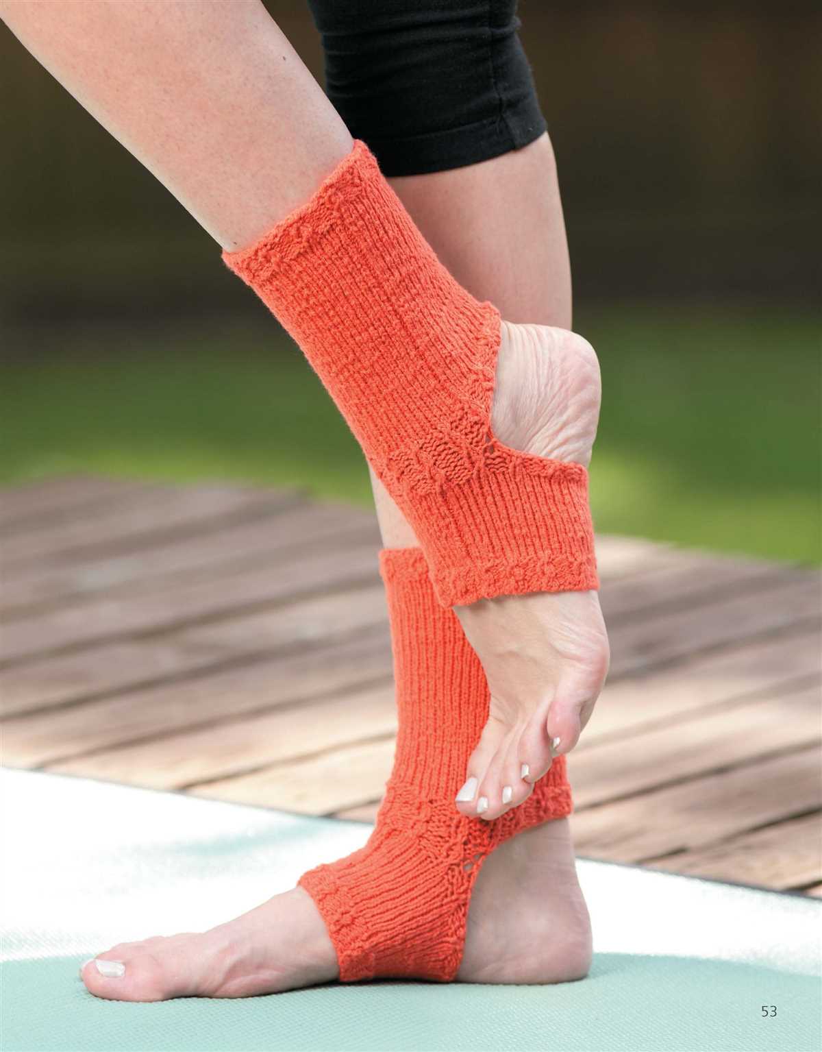 Yoga sock knitting pattern