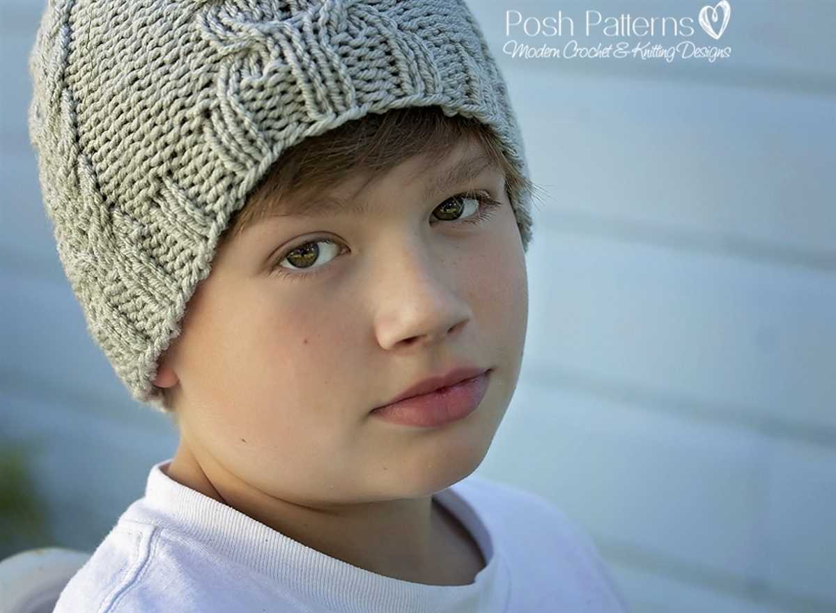 Adult beanie knitting pattern