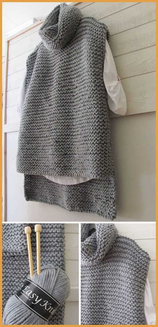 Knitted women's vest pattern free